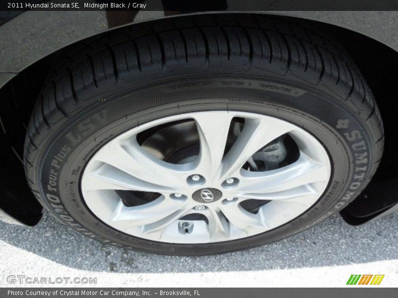 Midnight Black / Gray 2011 Hyundai Sonata SE