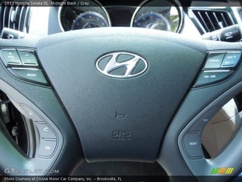 Midnight Black / Gray 2011 Hyundai Sonata SE