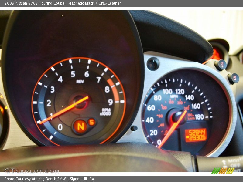 Magnetic Black / Gray Leather 2009 Nissan 370Z Touring Coupe