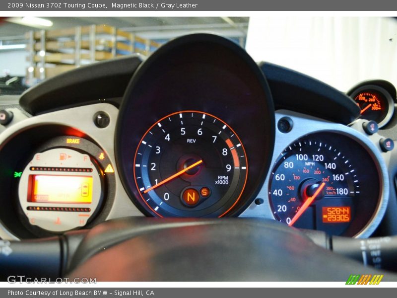 Magnetic Black / Gray Leather 2009 Nissan 370Z Touring Coupe