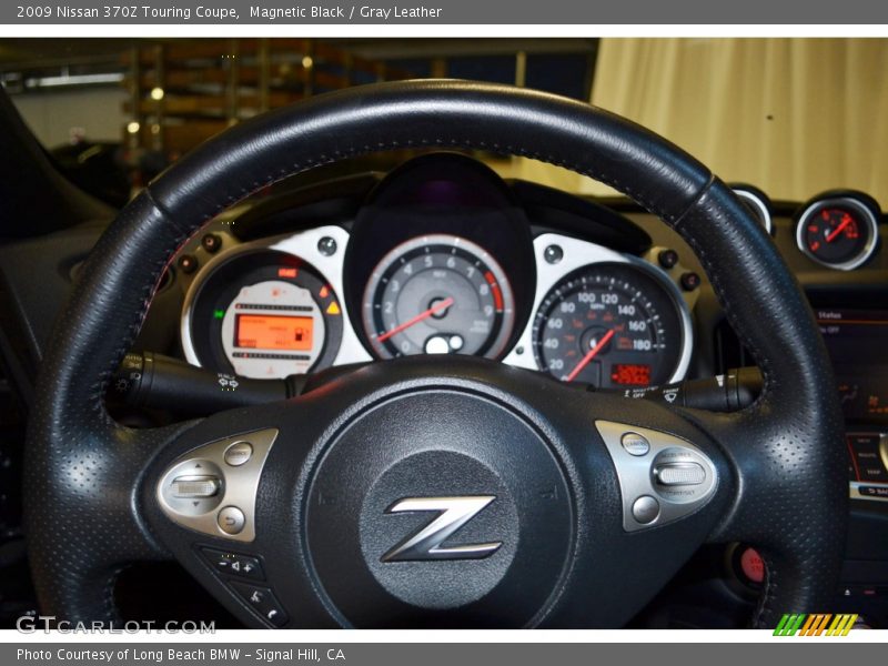 Magnetic Black / Gray Leather 2009 Nissan 370Z Touring Coupe