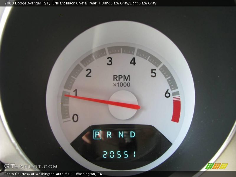 Brilliant Black Crystal Pearl / Dark Slate Gray/Light Slate Gray 2008 Dodge Avenger R/T