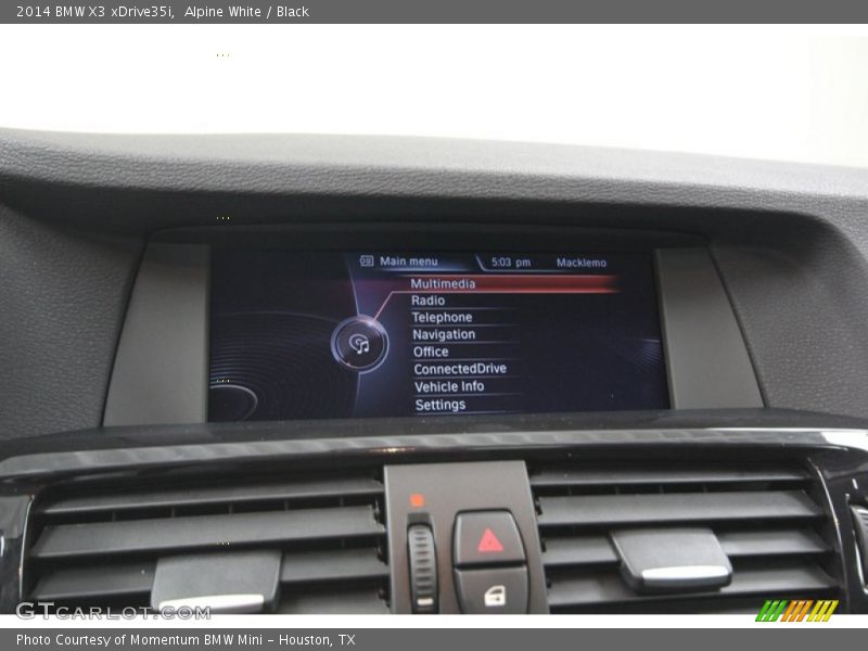 Alpine White / Black 2014 BMW X3 xDrive35i