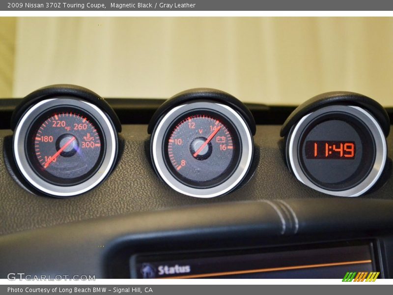 Magnetic Black / Gray Leather 2009 Nissan 370Z Touring Coupe