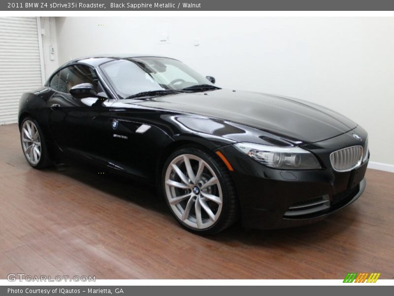 Black Sapphire Metallic / Walnut 2011 BMW Z4 sDrive35i Roadster