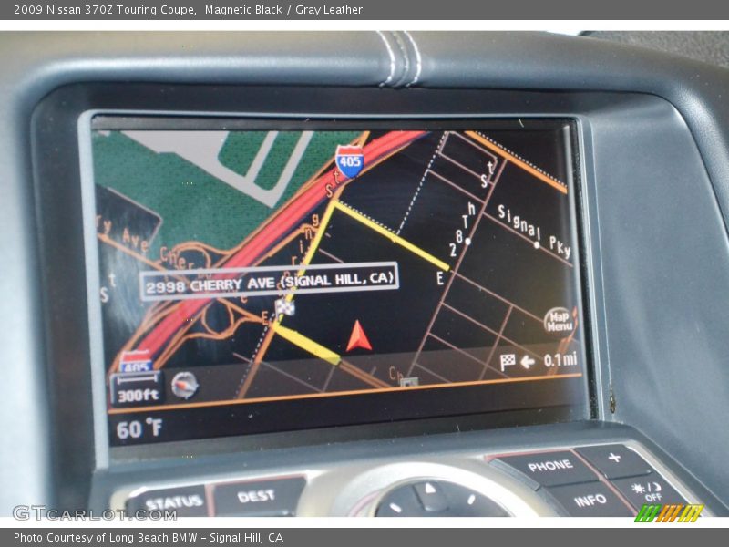 Magnetic Black / Gray Leather 2009 Nissan 370Z Touring Coupe
