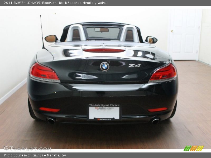 Black Sapphire Metallic / Walnut 2011 BMW Z4 sDrive35i Roadster