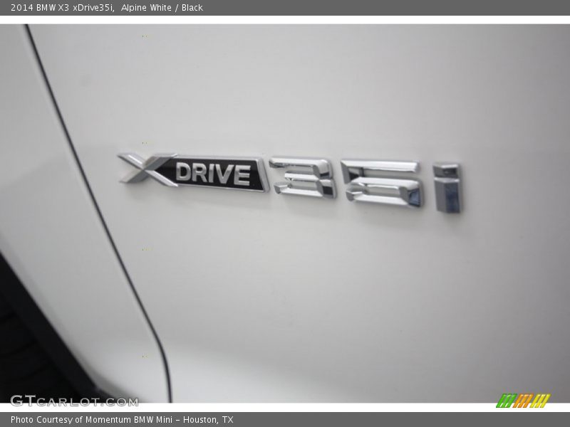 Alpine White / Black 2014 BMW X3 xDrive35i