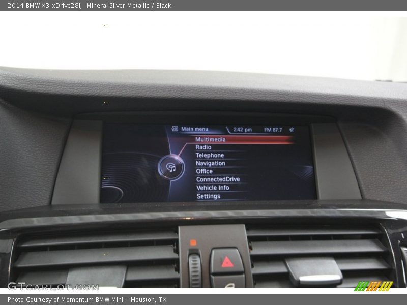 Mineral Silver Metallic / Black 2014 BMW X3 xDrive28i
