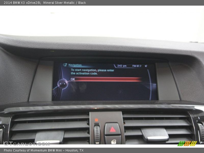 Mineral Silver Metallic / Black 2014 BMW X3 xDrive28i