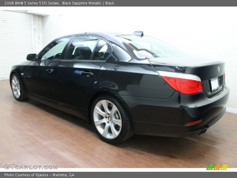 Black Sapphire Metallic / Black 2008 BMW 5 Series 535i Sedan