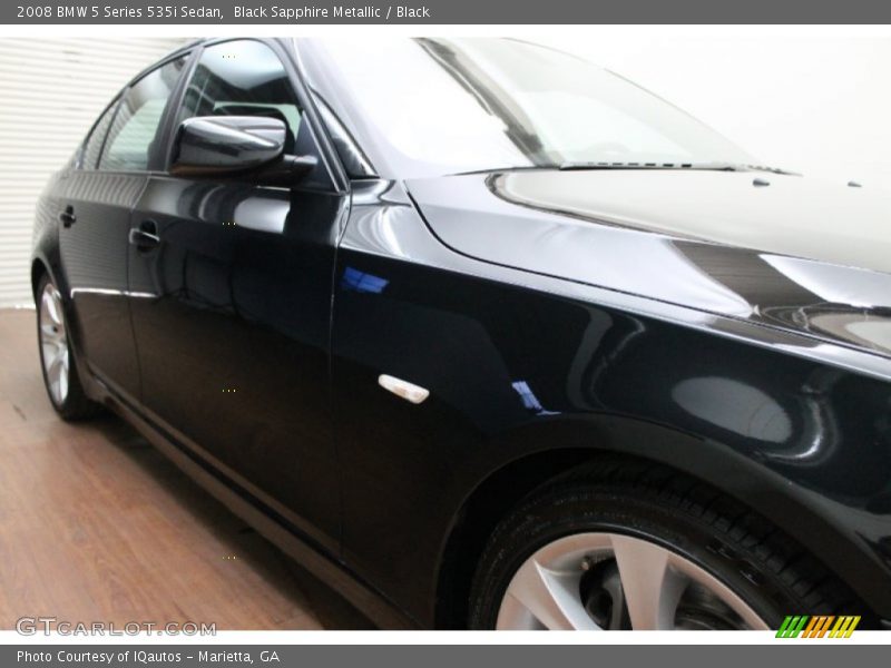Black Sapphire Metallic / Black 2008 BMW 5 Series 535i Sedan