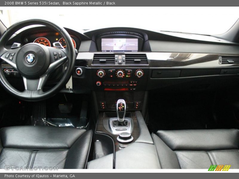 Black Sapphire Metallic / Black 2008 BMW 5 Series 535i Sedan