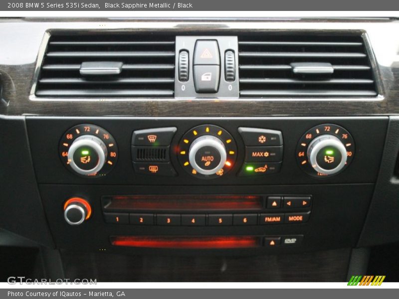 Black Sapphire Metallic / Black 2008 BMW 5 Series 535i Sedan