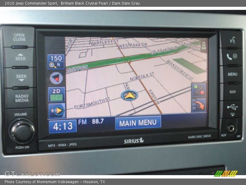 Brilliant Black Crystal Pearl / Dark Slate Gray 2010 Jeep Commander Sport