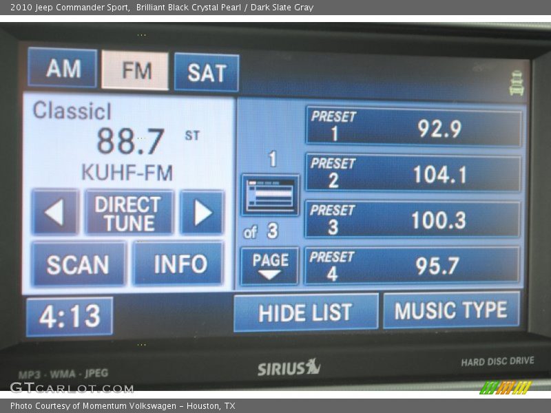 Brilliant Black Crystal Pearl / Dark Slate Gray 2010 Jeep Commander Sport