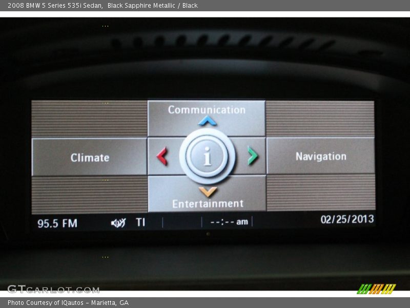 Black Sapphire Metallic / Black 2008 BMW 5 Series 535i Sedan