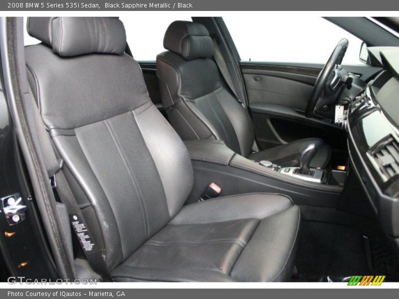 Black Sapphire Metallic / Black 2008 BMW 5 Series 535i Sedan