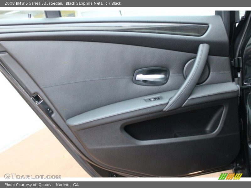 Black Sapphire Metallic / Black 2008 BMW 5 Series 535i Sedan
