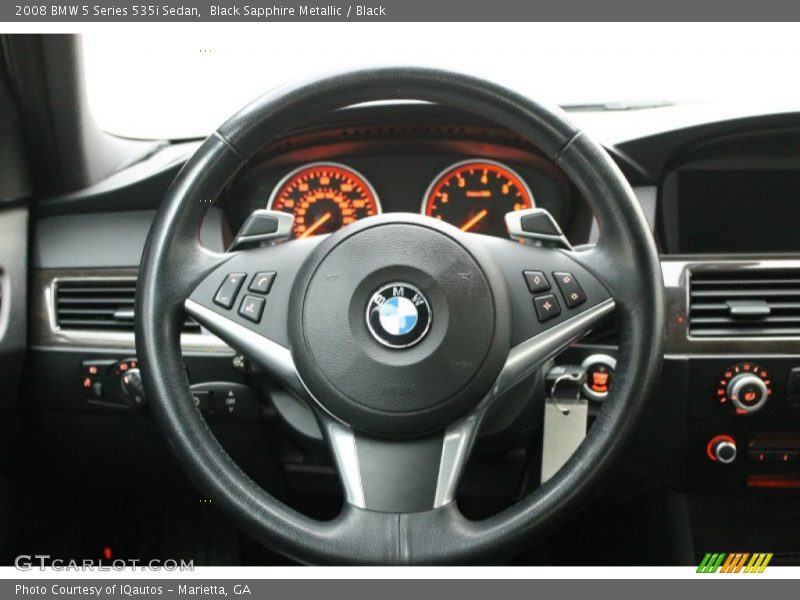 Black Sapphire Metallic / Black 2008 BMW 5 Series 535i Sedan