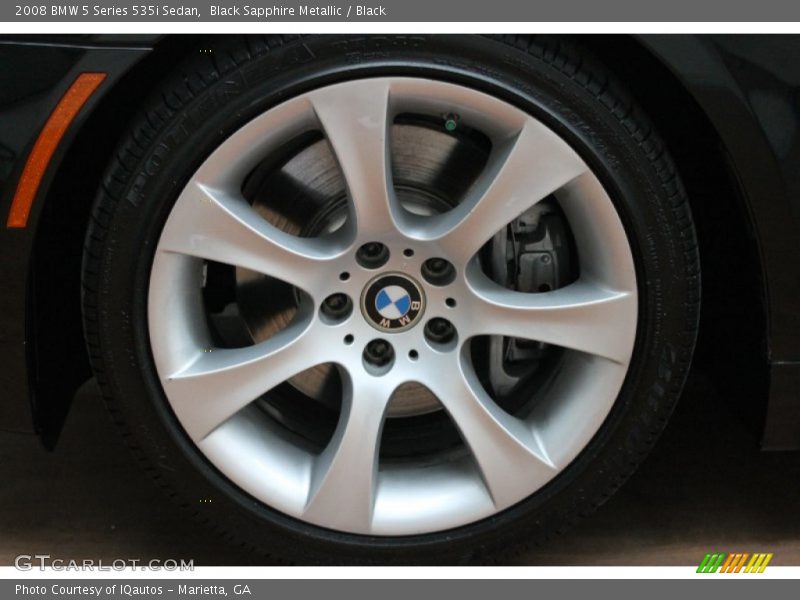 Black Sapphire Metallic / Black 2008 BMW 5 Series 535i Sedan