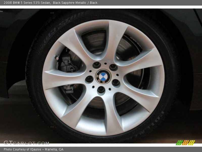Black Sapphire Metallic / Black 2008 BMW 5 Series 535i Sedan