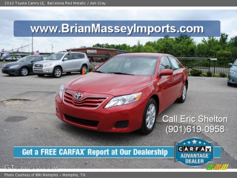 Barcelona Red Metallic / Ash Gray 2010 Toyota Camry LE