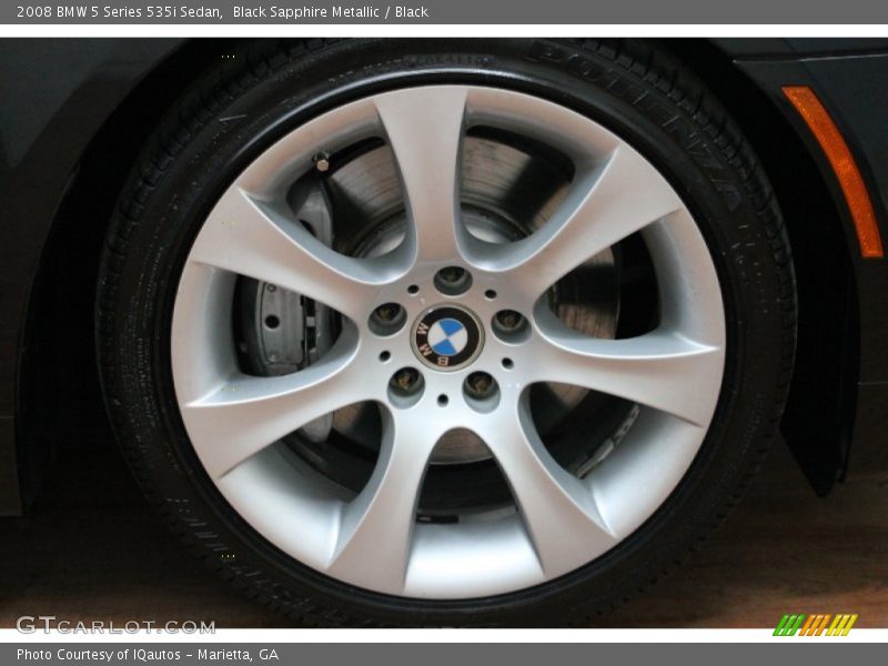 Black Sapphire Metallic / Black 2008 BMW 5 Series 535i Sedan