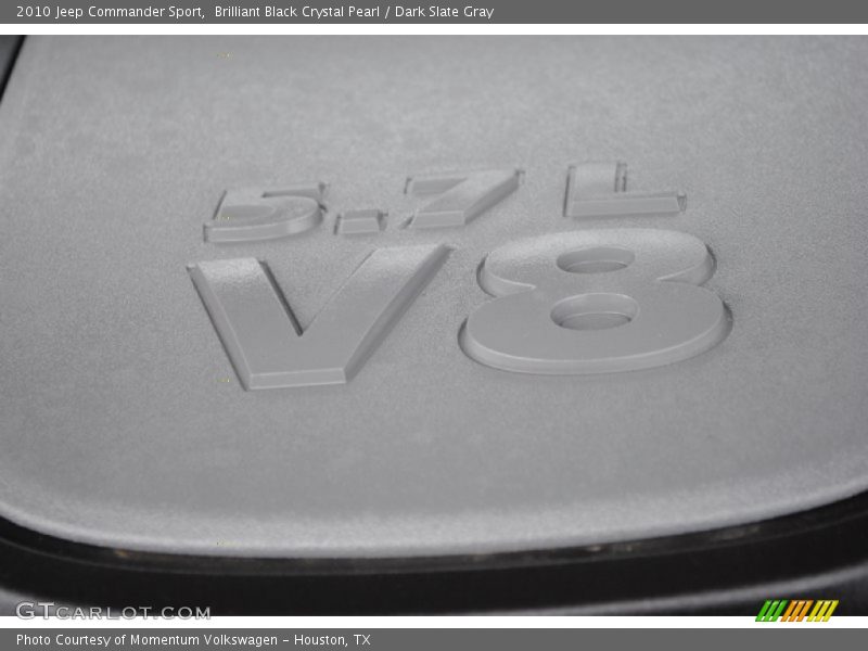 Brilliant Black Crystal Pearl / Dark Slate Gray 2010 Jeep Commander Sport