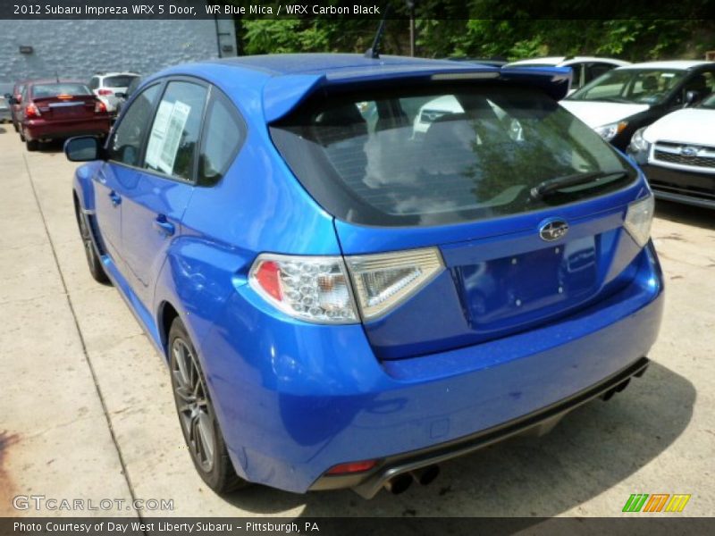 WR Blue Mica / WRX Carbon Black 2012 Subaru Impreza WRX 5 Door
