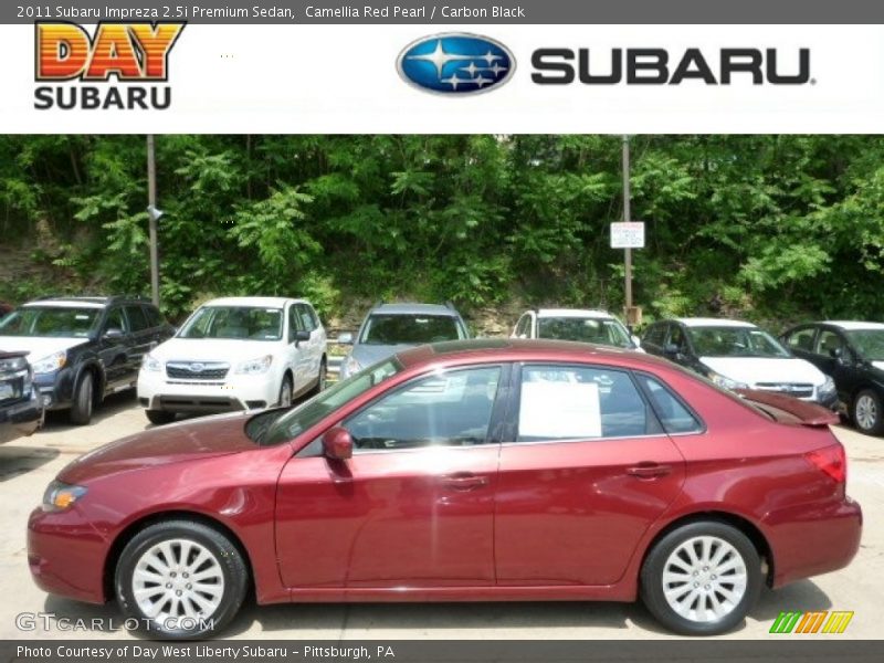 Camellia Red Pearl / Carbon Black 2011 Subaru Impreza 2.5i Premium Sedan