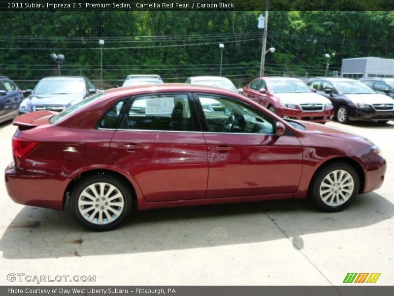 Camellia Red Pearl / Carbon Black 2011 Subaru Impreza 2.5i Premium Sedan