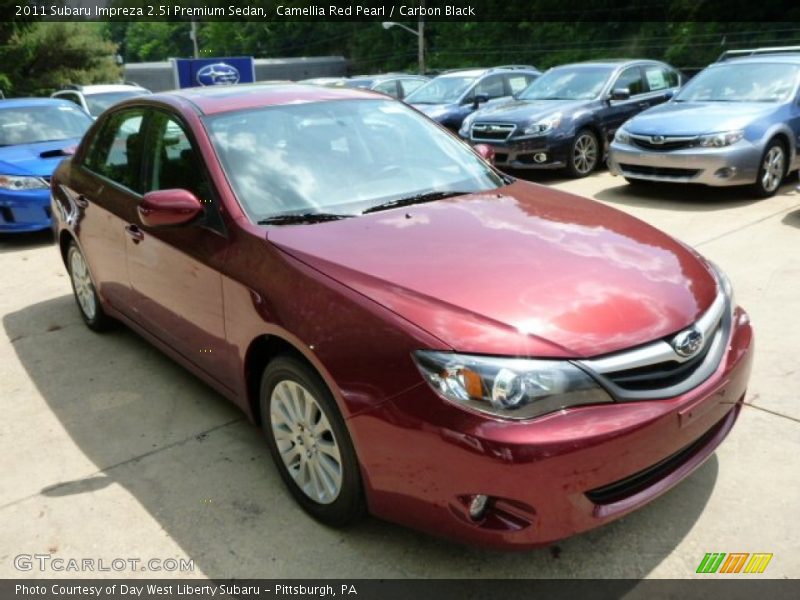 Camellia Red Pearl / Carbon Black 2011 Subaru Impreza 2.5i Premium Sedan
