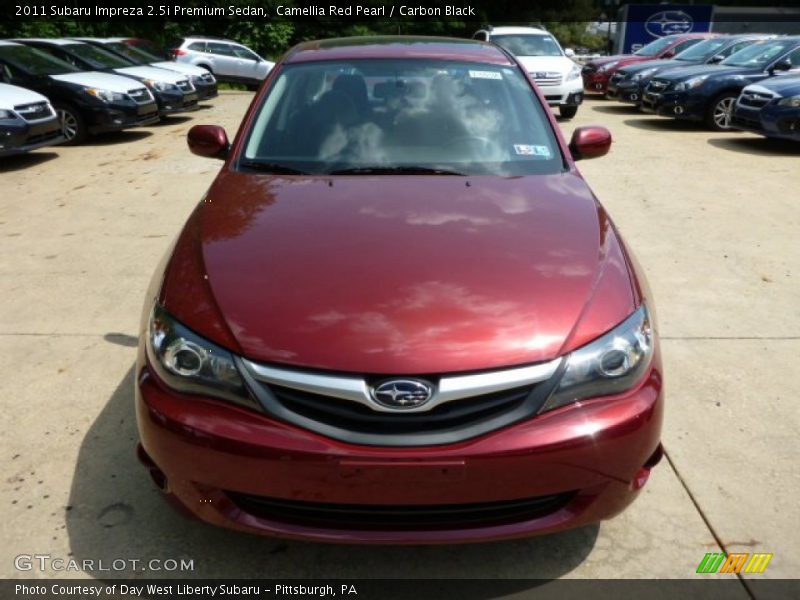 Camellia Red Pearl / Carbon Black 2011 Subaru Impreza 2.5i Premium Sedan