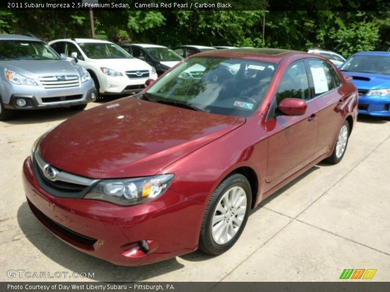 Camellia Red Pearl / Carbon Black 2011 Subaru Impreza 2.5i Premium Sedan