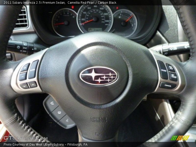 Camellia Red Pearl / Carbon Black 2011 Subaru Impreza 2.5i Premium Sedan