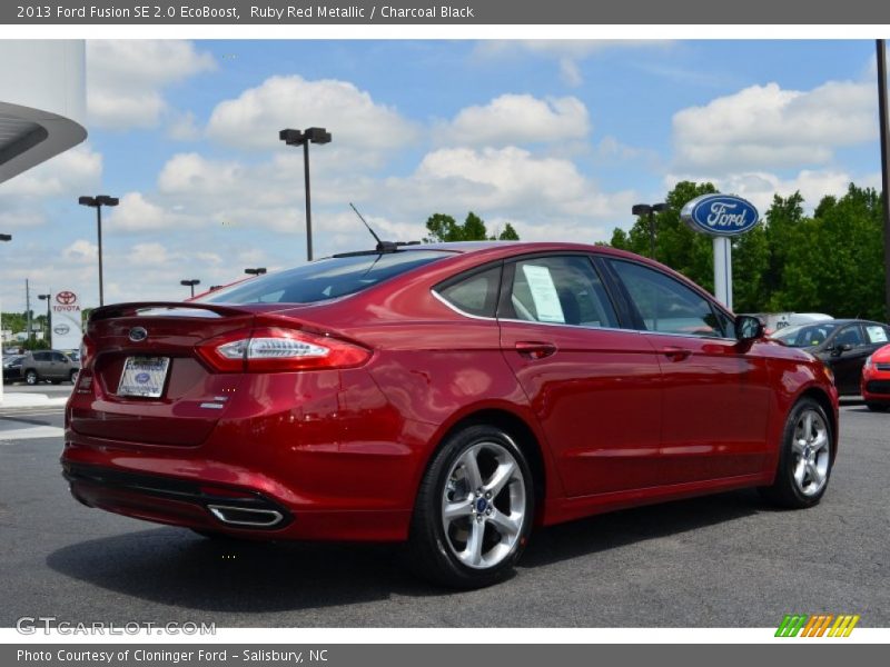 Ruby Red Metallic / Charcoal Black 2013 Ford Fusion SE 2.0 EcoBoost