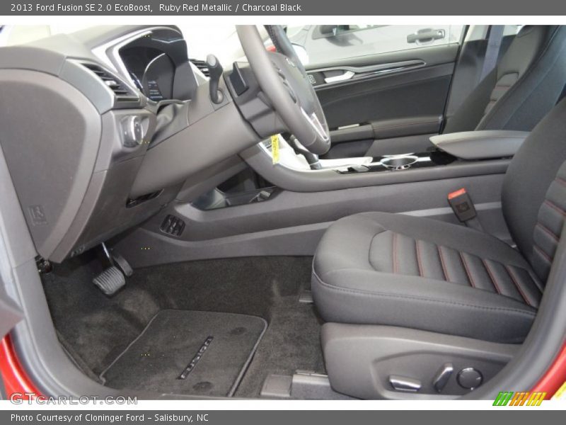 Ruby Red Metallic / Charcoal Black 2013 Ford Fusion SE 2.0 EcoBoost