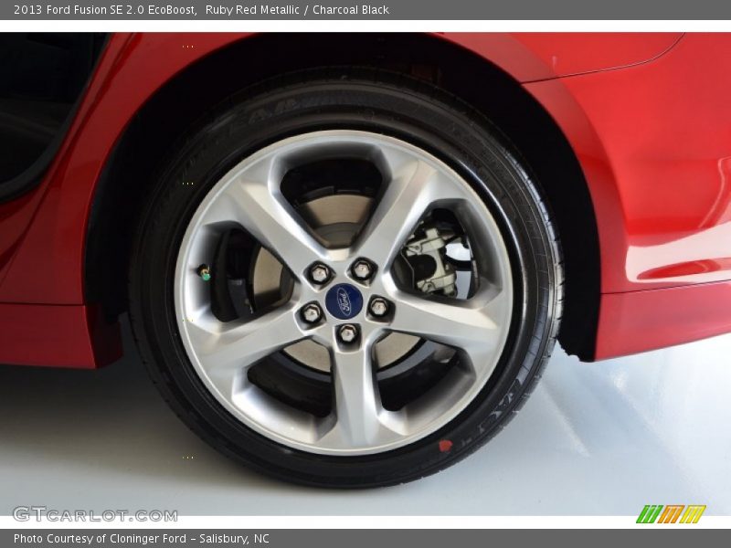 Ruby Red Metallic / Charcoal Black 2013 Ford Fusion SE 2.0 EcoBoost