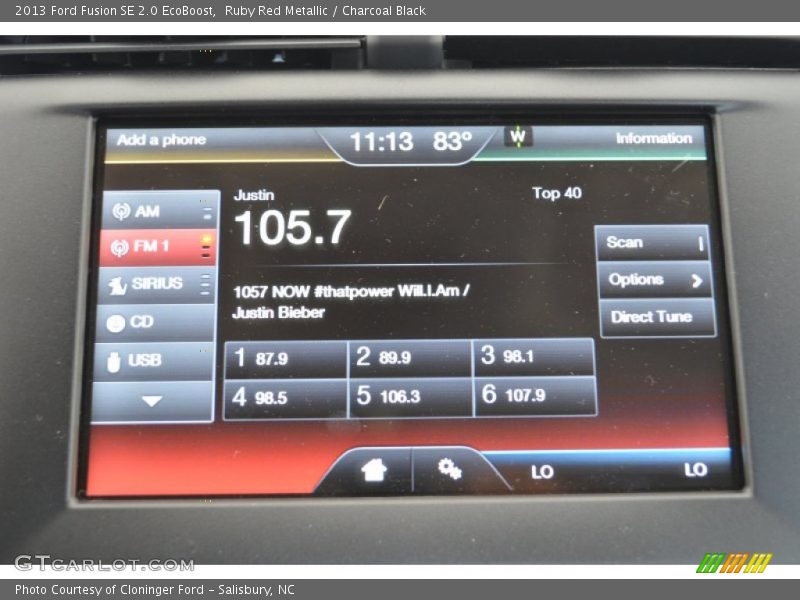 Ruby Red Metallic / Charcoal Black 2013 Ford Fusion SE 2.0 EcoBoost