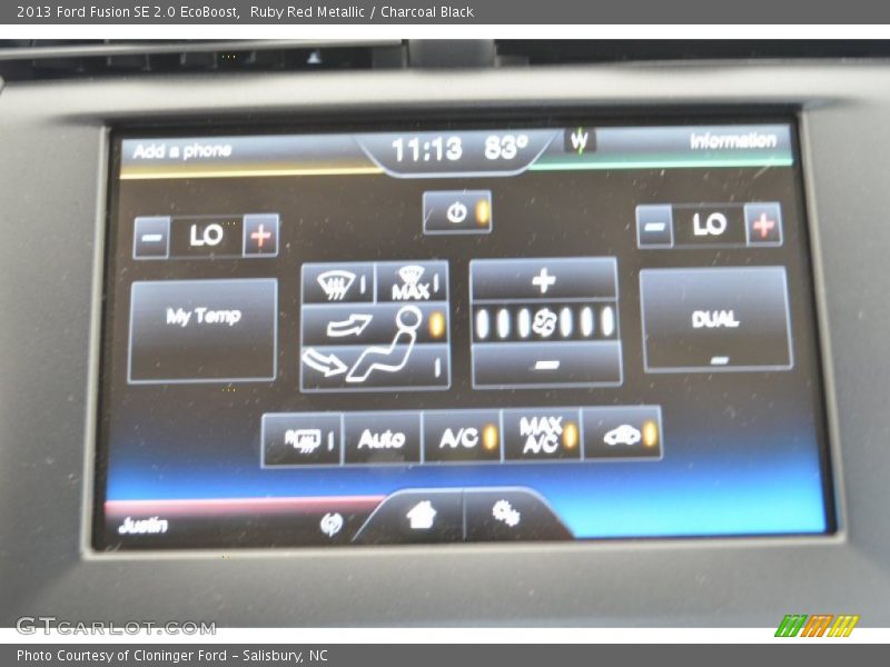 Ruby Red Metallic / Charcoal Black 2013 Ford Fusion SE 2.0 EcoBoost