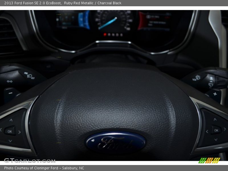 Ruby Red Metallic / Charcoal Black 2013 Ford Fusion SE 2.0 EcoBoost