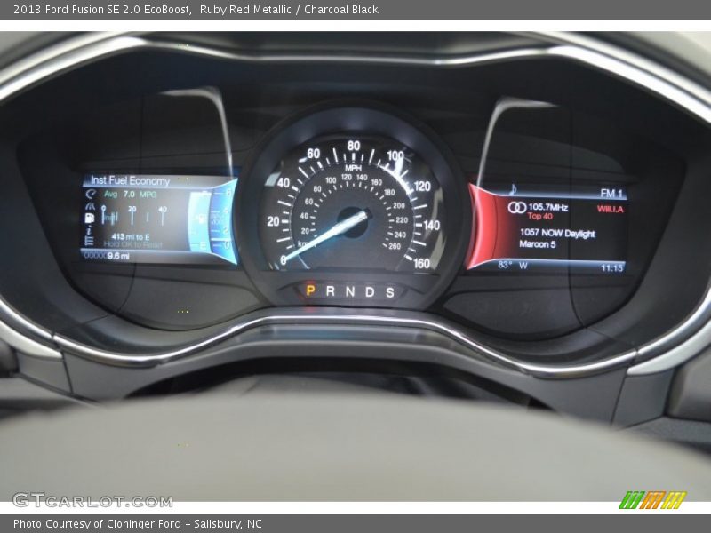 Ruby Red Metallic / Charcoal Black 2013 Ford Fusion SE 2.0 EcoBoost