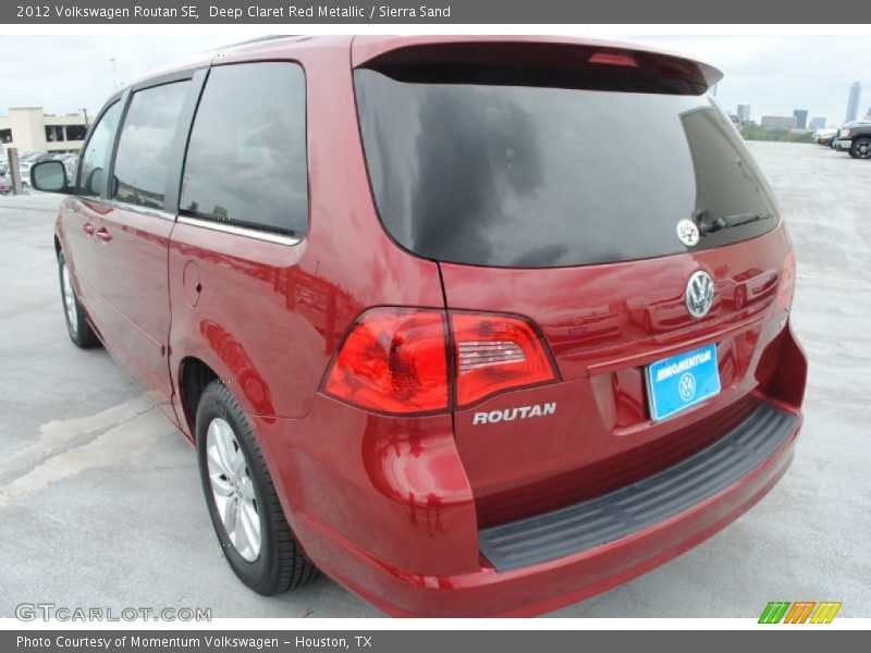 Deep Claret Red Metallic / Sierra Sand 2012 Volkswagen Routan SE