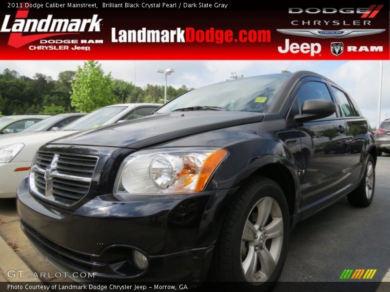 Brilliant Black Crystal Pearl / Dark Slate Gray 2011 Dodge Caliber Mainstreet