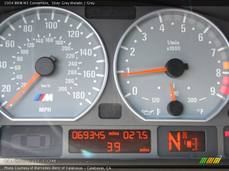 Silver Grey Metallic / Grey 2004 BMW M3 Convertible