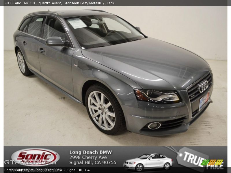 Monsoon Gray Metallic / Black 2012 Audi A4 2.0T quattro Avant