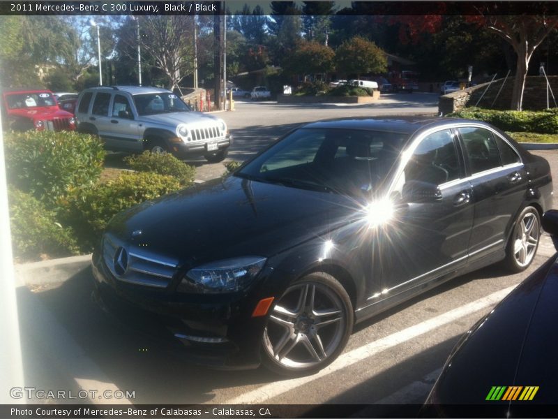 Black / Black 2011 Mercedes-Benz C 300 Luxury
