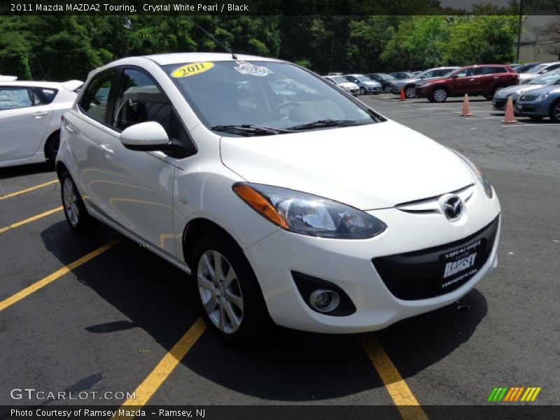 Crystal White Pearl / Black 2011 Mazda MAZDA2 Touring