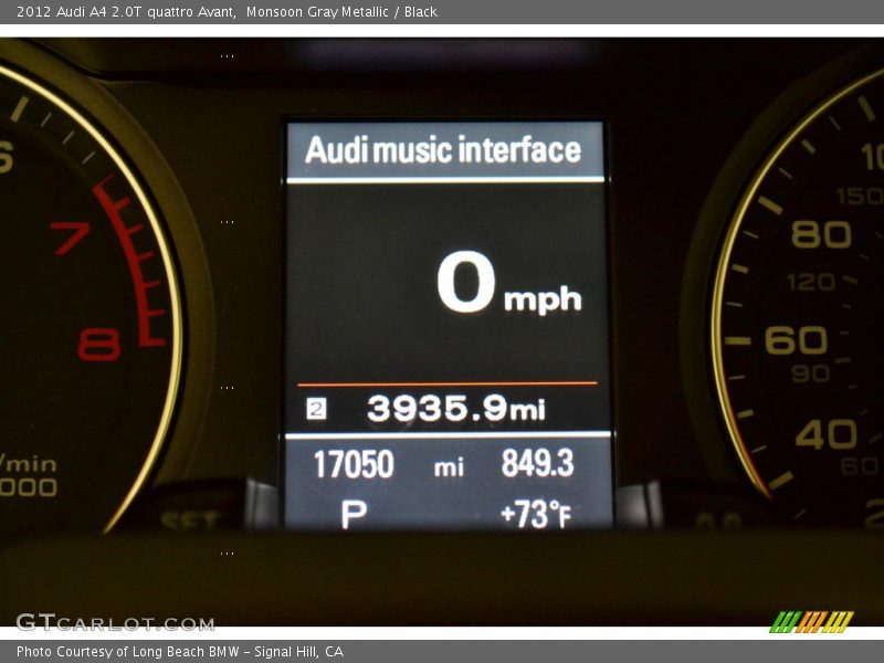 Monsoon Gray Metallic / Black 2012 Audi A4 2.0T quattro Avant